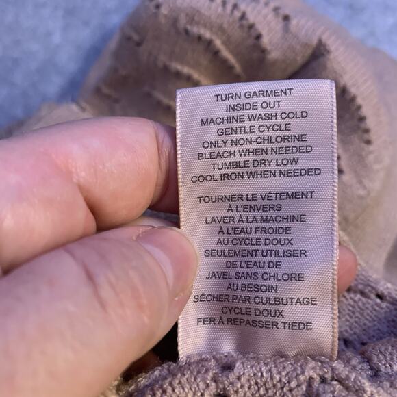 Philosophy Women’s Cardigan Sweater Size XS In Peachy Tan Viscose Blend NWOT - Picture 9 of 10